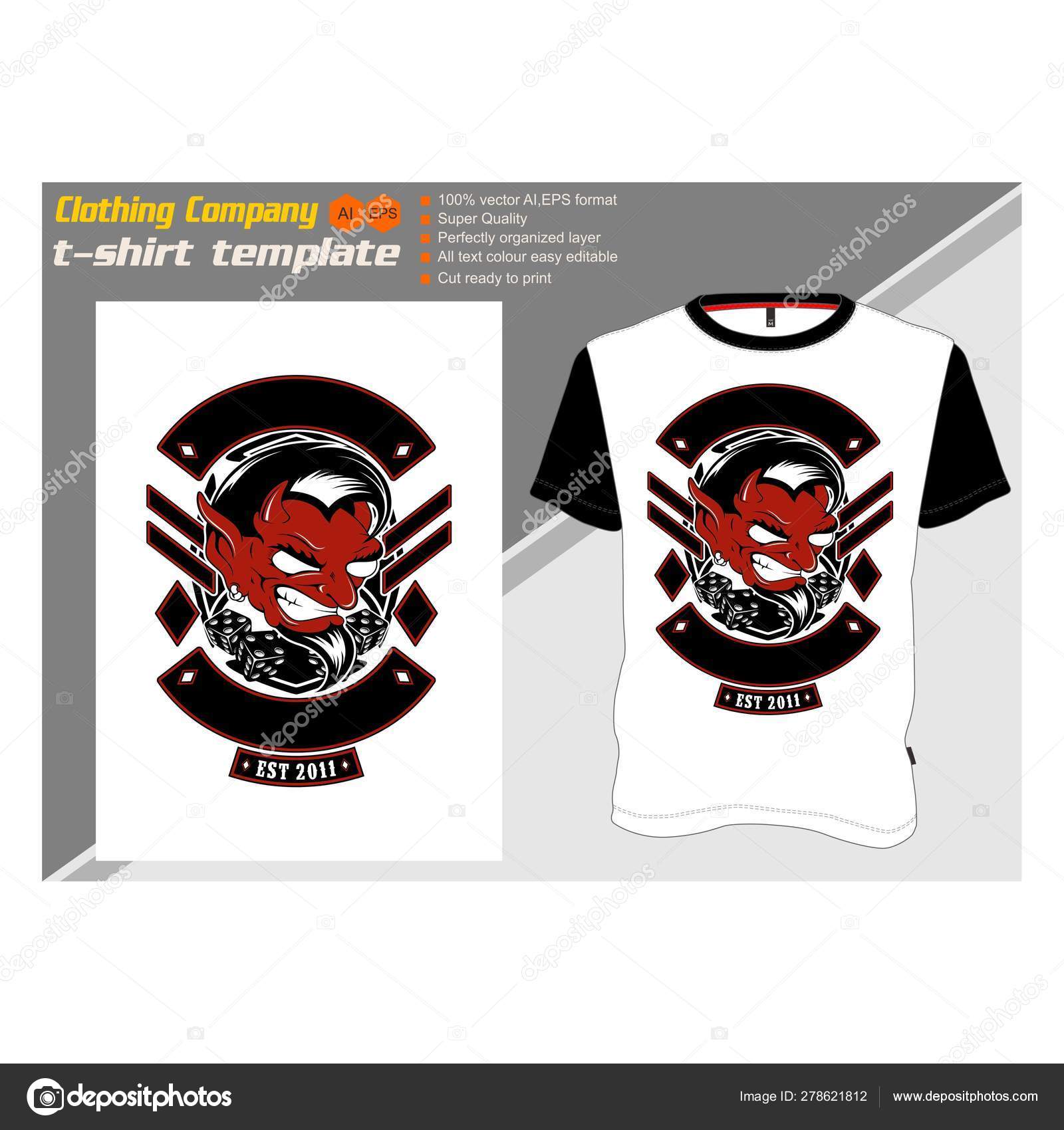 Download T Shirt Template With Lucifer Hand Drawing Vector Vector Image By C Skull Vector Vector Stock 278621812