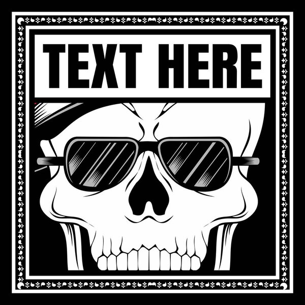 Череп ретро, винтаж, детальный ручной рисунок
