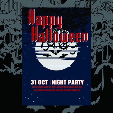 Cadılar Bayramı partisi. vektör illüstrasyonu.