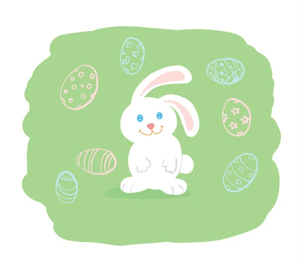 Happy Easter Image Hand Drawn Illustration — Stock Photo, Image