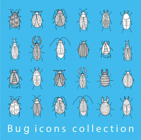 Icono de insecto de dibujos animados, ilustración de vectores . — Vector de stock