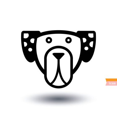 Köpek simgesi - vektör çizimi.