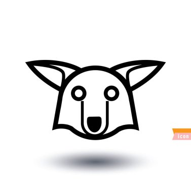 Köpek simgesi - vektör çizimi.