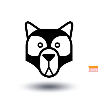 Köpek simgesi - vektör çizimi.