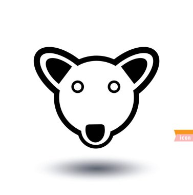 Köpek simgesi - vektör çizimi.