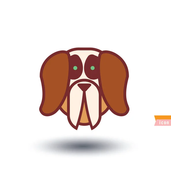 Perro icono - ilustración vectorial . — Vector de stock