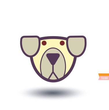 Köpek simgesi - vektör çizimi.