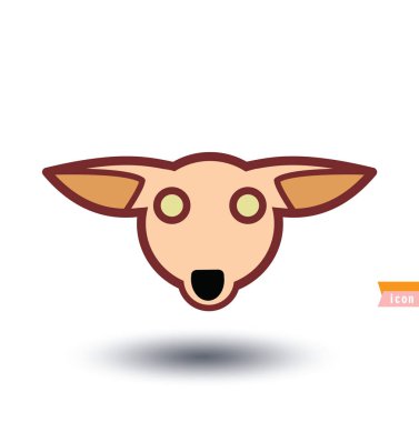 Köpek simgesi - vektör çizimi.