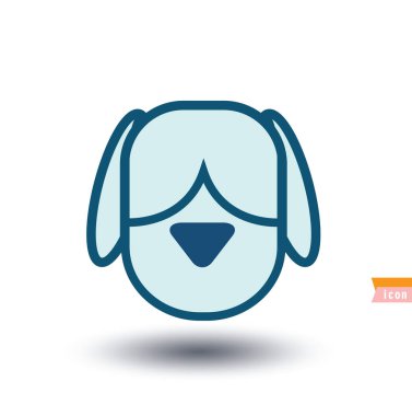 Köpek simgesi - vektör çizimi.