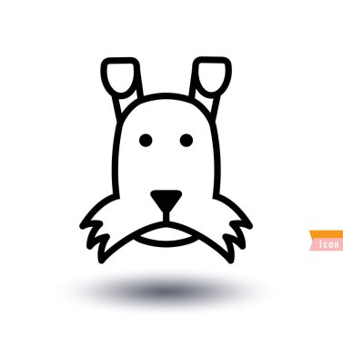 Köpek simgesi - vektör çizimi.