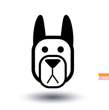 Köpek simgesi - vektör çizimi.