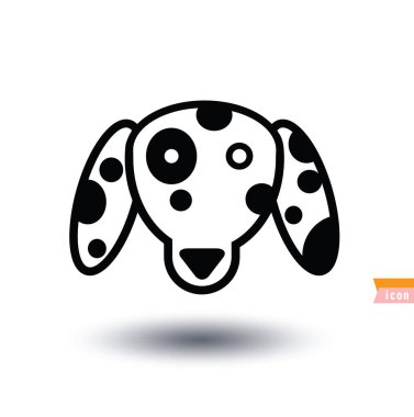 Köpek simgesi - vektör çizimi.