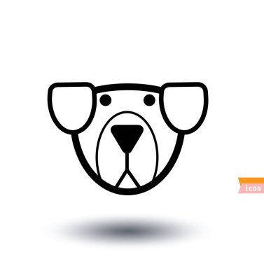 Köpek simgesi - vektör çizimi.