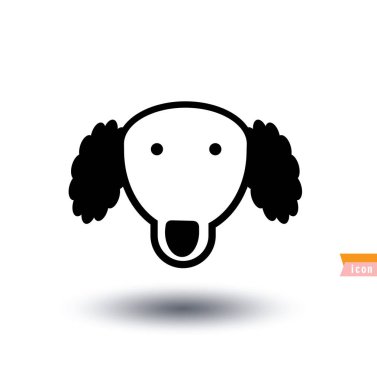 Köpek simgesi - vektör çizimi.