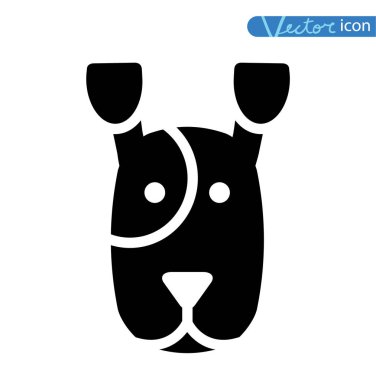 Köpek simgesi - vektör çizimi.