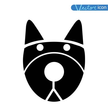 Köpek simgesi - vektör çizimi.