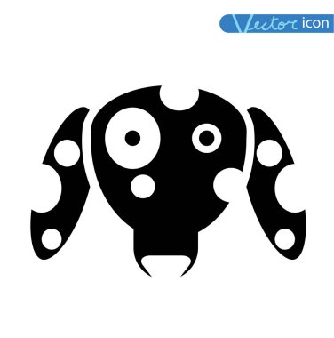 Köpek simgesi - vektör çizimi.