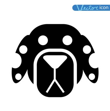 Köpek simgesi - vektör çizimi.