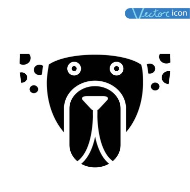 Köpek simgesi - vektör çizimi.