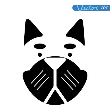 Köpek simgesi - vektör çizimi.