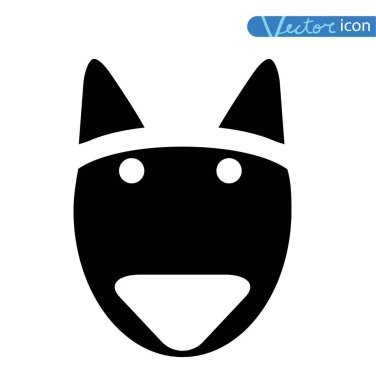 Köpek simgesi - vektör çizimi.