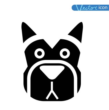 Köpek simgesi - vektör çizimi.