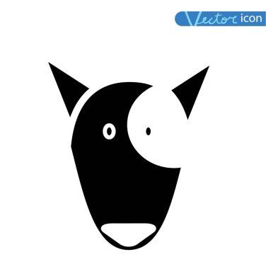 Köpek simgesi - vektör çizimi.