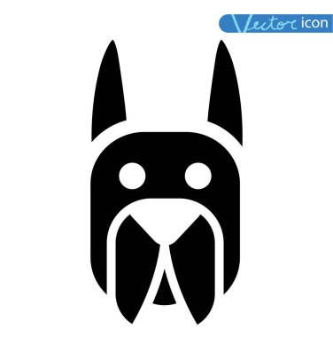 Köpek simgesi - vektör çizimi.