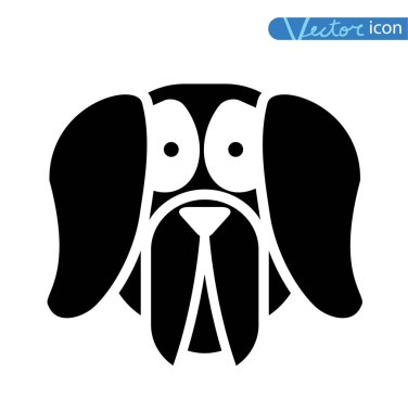 Köpek simgesi - vektör çizimi.