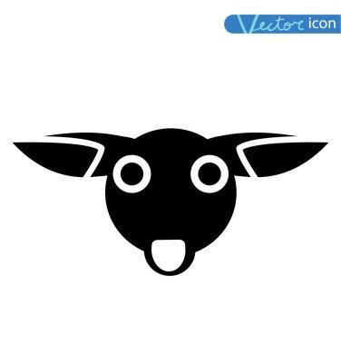 Köpek simgesi - vektör çizimi.