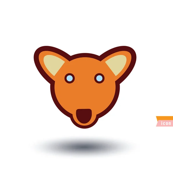 Perro icono - ilustración vectorial . — Vector de stock