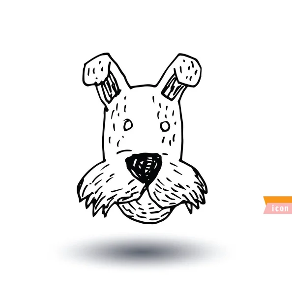 Hond pictogram-vector illustratie. — Stockvector