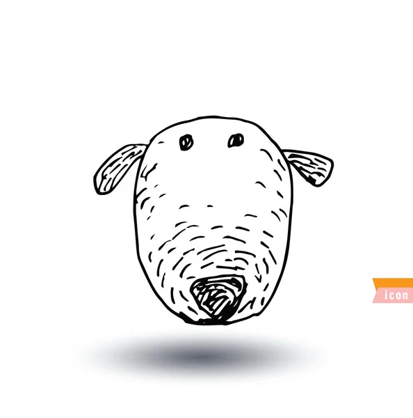 Icona del cane - illustrazione vettoriale . — Vettoriale Stock