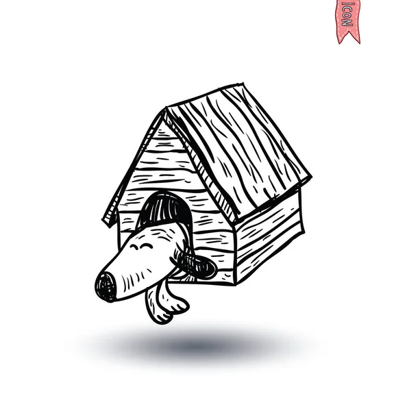 Icona del cane - illustrazione vettoriale . — Vettoriale Stock