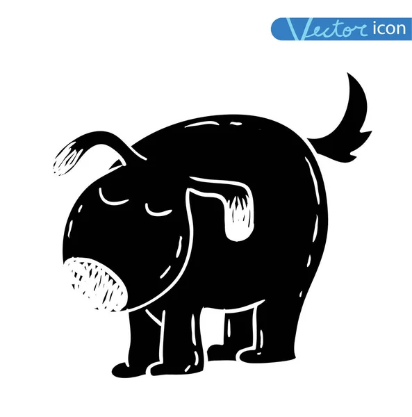 Perro icono - ilustración vectorial . — Archivo Imágenes Vectoriales