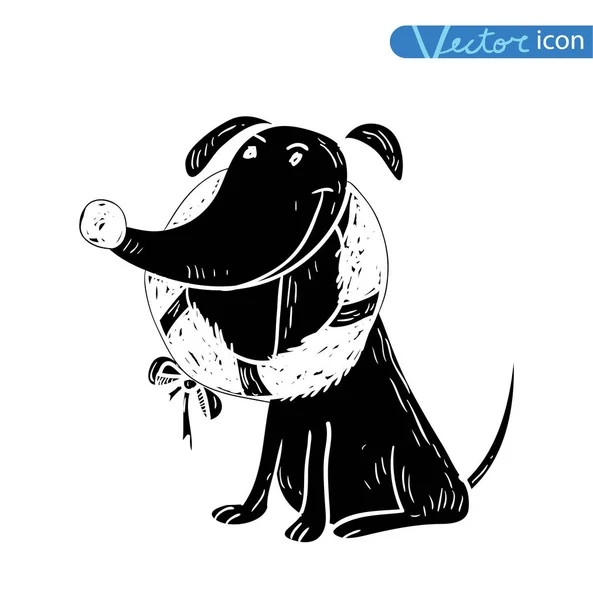 Kutya ikon-vektor illusztráció. — Stock Vector