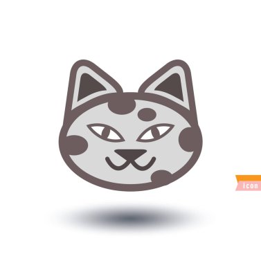 kedi simgesi, vektör illüstrasyonu