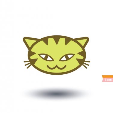 kedi simgesi, vektör illüstrasyonu