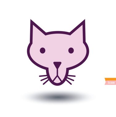 kedi simgesi, vektör illüstrasyonu