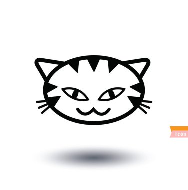 kedi simgesi, vektör illüstrasyonu