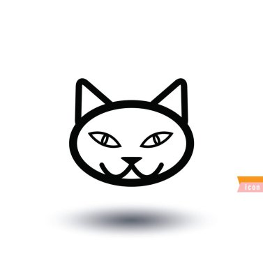 kedi simgesi, vektör illüstrasyonu