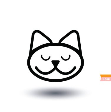 kedi simgesi, vektör illüstrasyonu