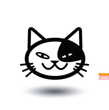 kedi simgesi, vektör illüstrasyonu