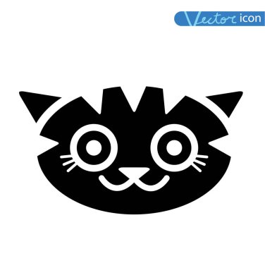 kedi simgesi, vektör illüstrasyonu