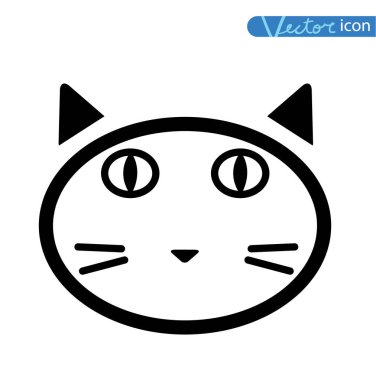 kedi simgesi, vektör illüstrasyonu