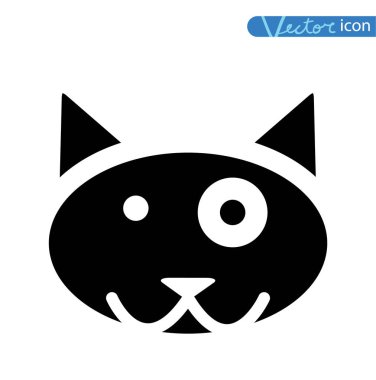 kedi simgesi, vektör illüstrasyonu