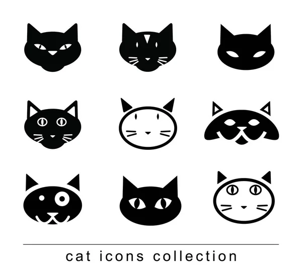 Icono de gato, ilustración vectorial — Vector de stock