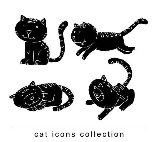 Значок кота, Векторні ілюстрації — стоковий вектор