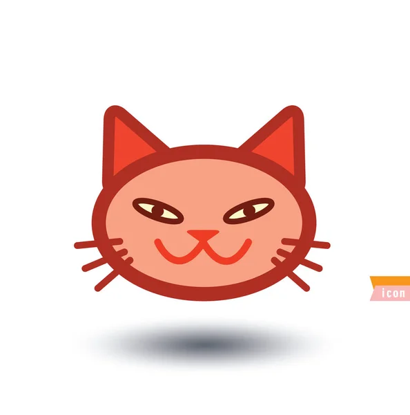 Kat icoon, vector illustratie — Stockvector