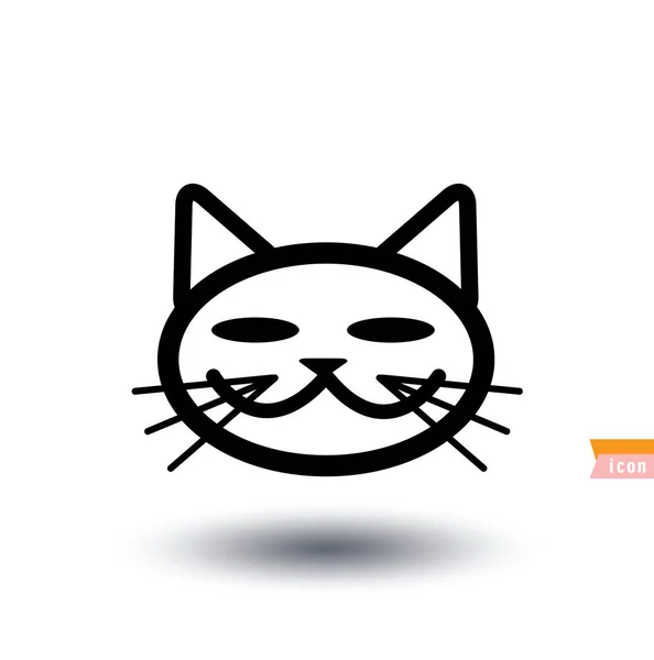 Macska ikon, vektor illusztráció — Stock Vector